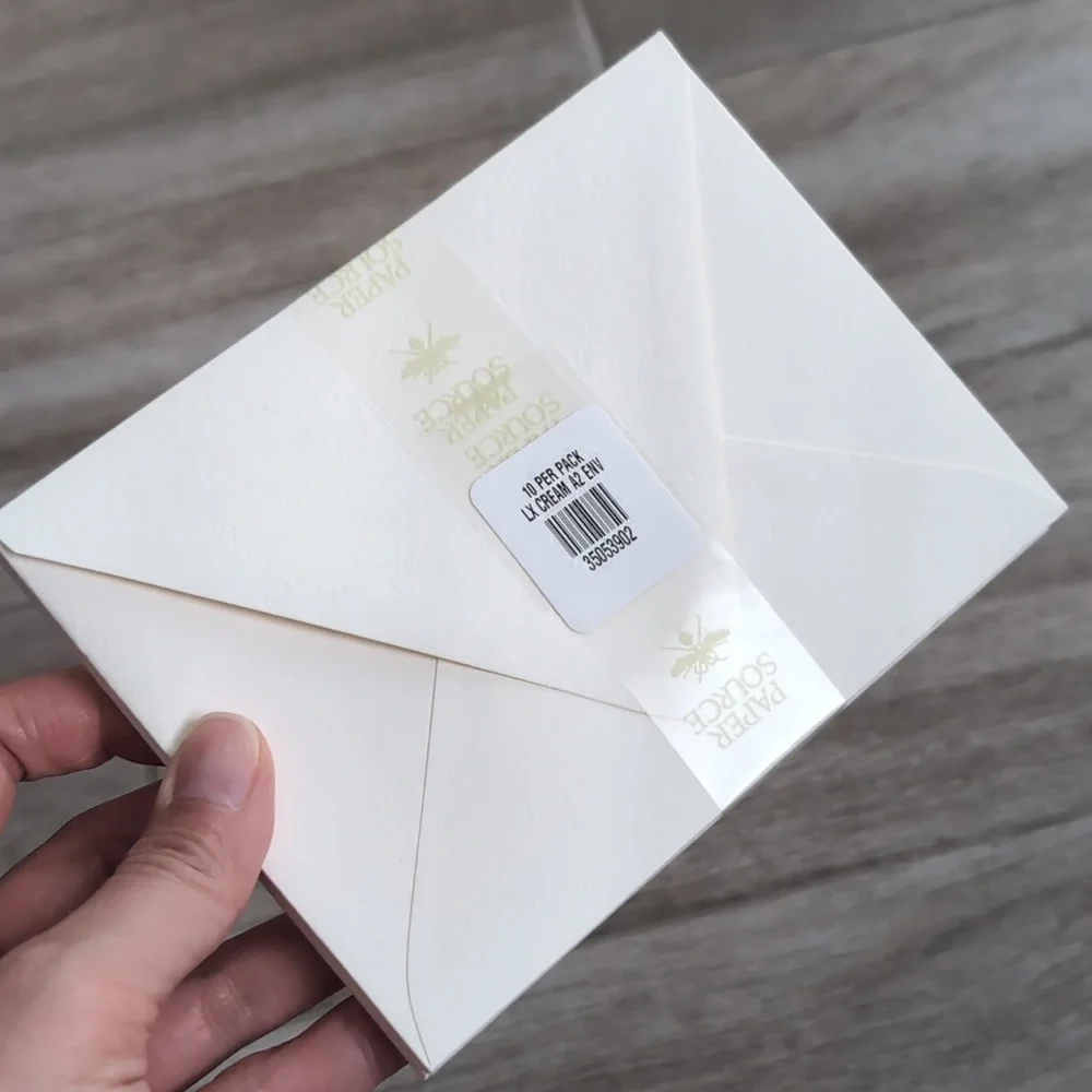 NWT Paper Source Envelopes, LX Cream A2